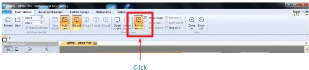 VIEWZL - VIEWZ TEST - W1Remote V1.0.2.21(allmin) Main function Background manage Subtitle manage Maintenance System Refresh Clear Raw 1 Colu 1 Quickly window Window control Save model Auto save Group1 Group2 Group3 Group4 Cloud screen Screen group Matrix model Show image Show time Show picture Left…