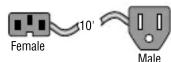 Lowel Tota-Light - 18/3 (.75 mm/3) with double pole switch and male fused BS 1363A plug. - 1