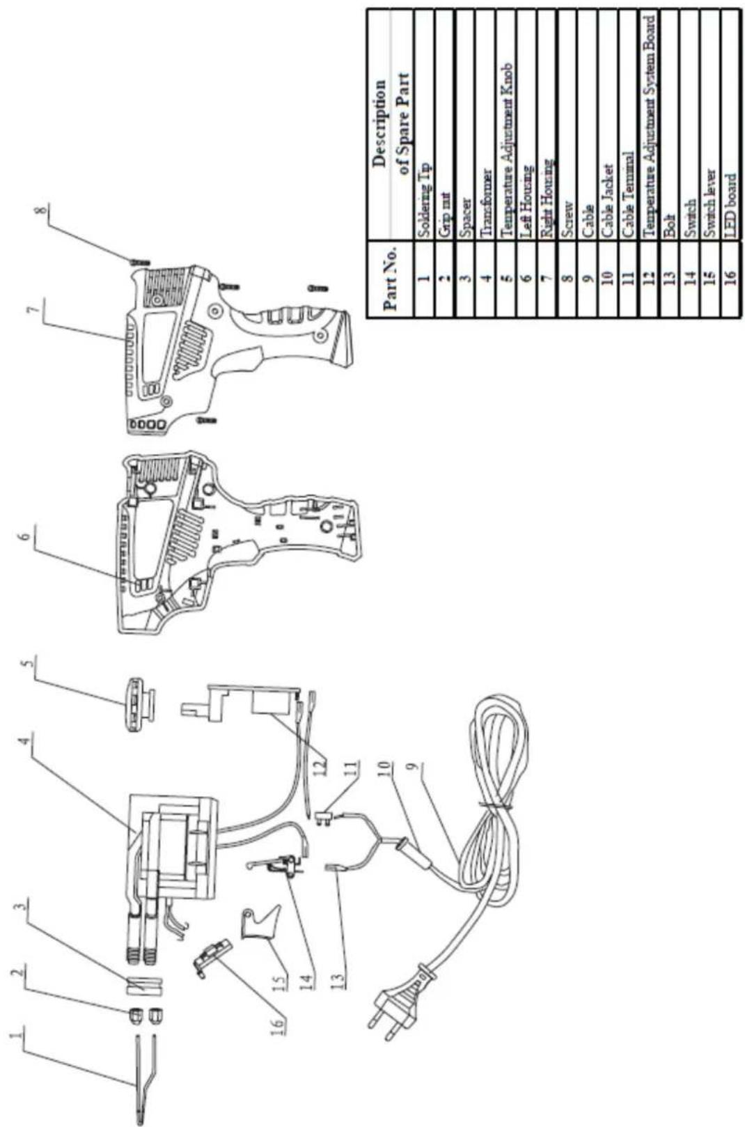 Holzmann LP 700 - Explosionszeichnung / Explosion drawing - 1