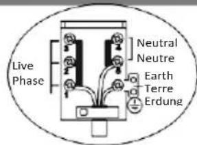 Live Phase Neutral Neutre Earth Terre Erdung