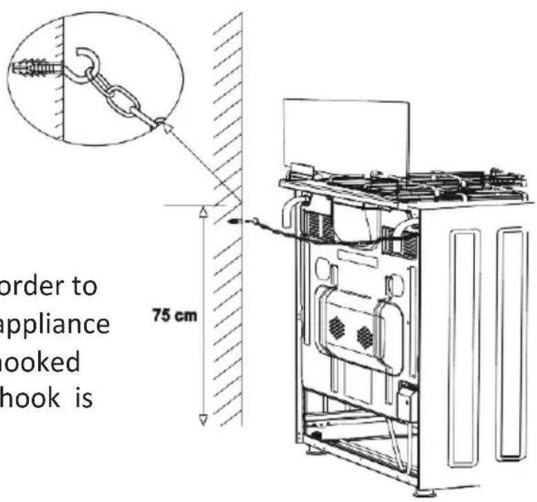 order to appliance looked hook is 75 cm