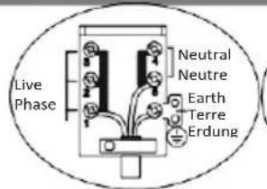 Live Phase Neutral Neutre Earth Terre Erdung