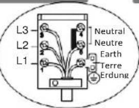 L3 L2 L1 Neutral Neutre Earth Terre Erdung