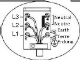 L3 L2 L1 Neutral Neutre Earth Terre Erdung