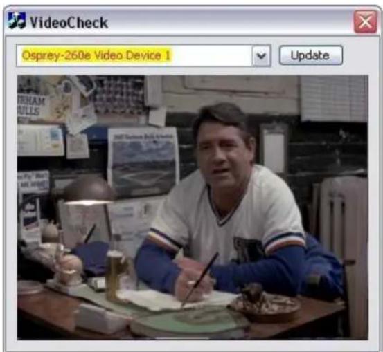 VideoCheck Osprey-260e Video Device 1 Update