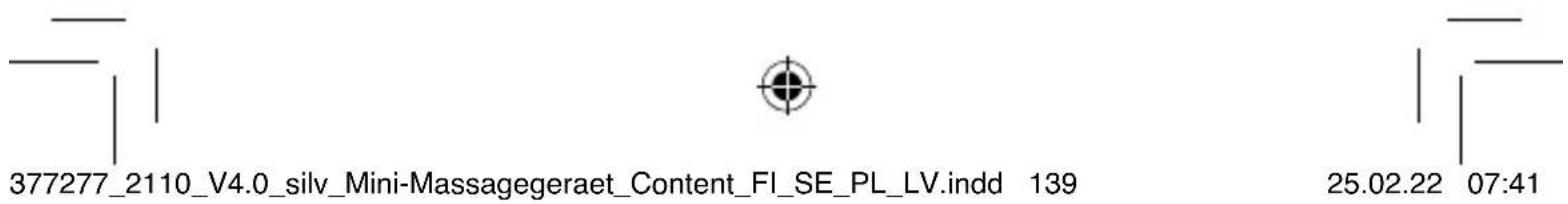 377277_2110_V4.0_silv_Mini-Massagegeraet_Content_FI_SE_PL_LV.indd 139 25.02.22 07:41