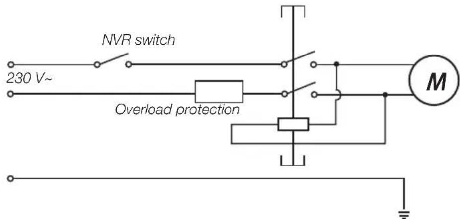 NVR switch 230 V~ Overload protection M