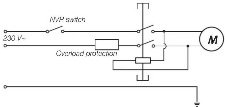 NVR switch 230 V~ Overload protection M