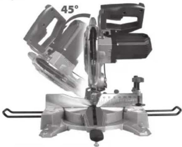 Cocraft HMS 210-L - Mit Sägeblatt im Winkel 0-45° quer sägen - 2