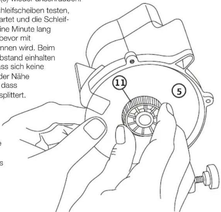 (e) Meier Anschulzbuch hleifscheiben testen, artet und die Schleif- ne Minute lang bevor mit nnen wird. Beim postand einhalten ss sich keine der Nähe dass splittert. 11 5