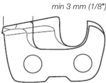 min 3 mm (1/8")