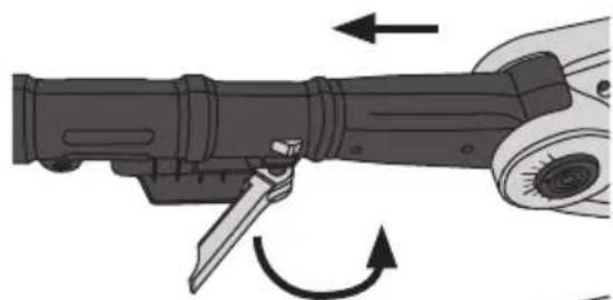 Cocraft LXC HTP18 - Attaching the hedge trimmer head to the telescopic shaft - 2
