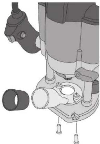 Cocraft HR1200 - Montering av kopierhylse og adapter for sponsuging - 2