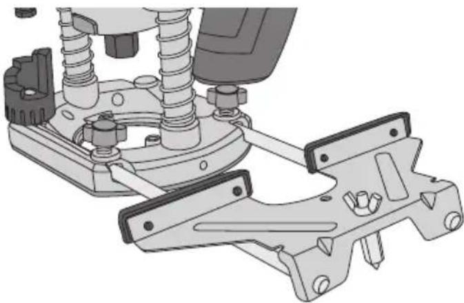 Cocraft HR1200 - Fitting the centring pin for circle cutting - 1
