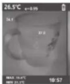 26.5°C e=0.95 24.1 37.8 MAX: 10.8°C MIN: 21.3°C 10:57