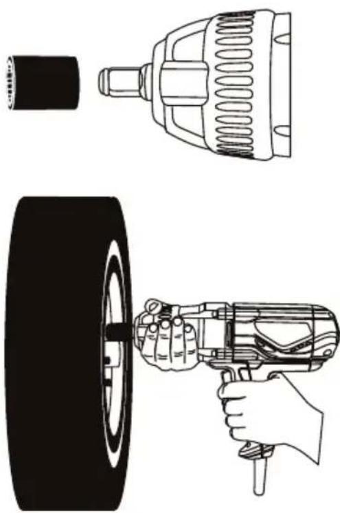Cocraft HI 480 - Loosening the wheel nuts/bolts - 1