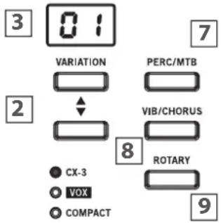01 VARIATION PERC/MTB VIB/CHORUS 8 ROTARY CX-3 VOX COMPACT 9 7