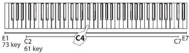 E1 73 key C2 61 key C4 C7 E7