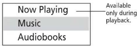 Now Playing Music Audiobooks Available only during playback.