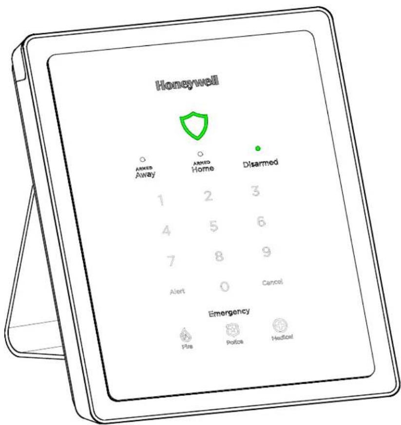 Honeywell ○ ARMED Away ○ ARMED Home ● Disarmed 1 2 3 4 5 6 7 8 9 Alert 0 Cancel Emergency Fire Police Medical