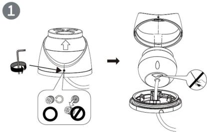 Diagram showing a coffee maker's internal components before and after assembly, with labeled parts and directional arrows.