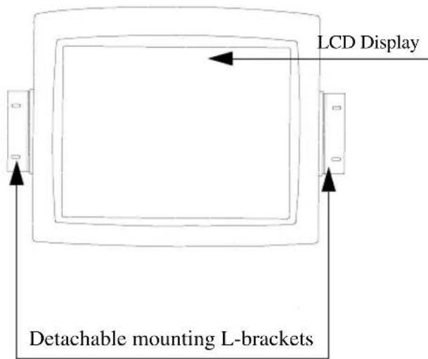 LCD Display Detachable mounting L-brackets
