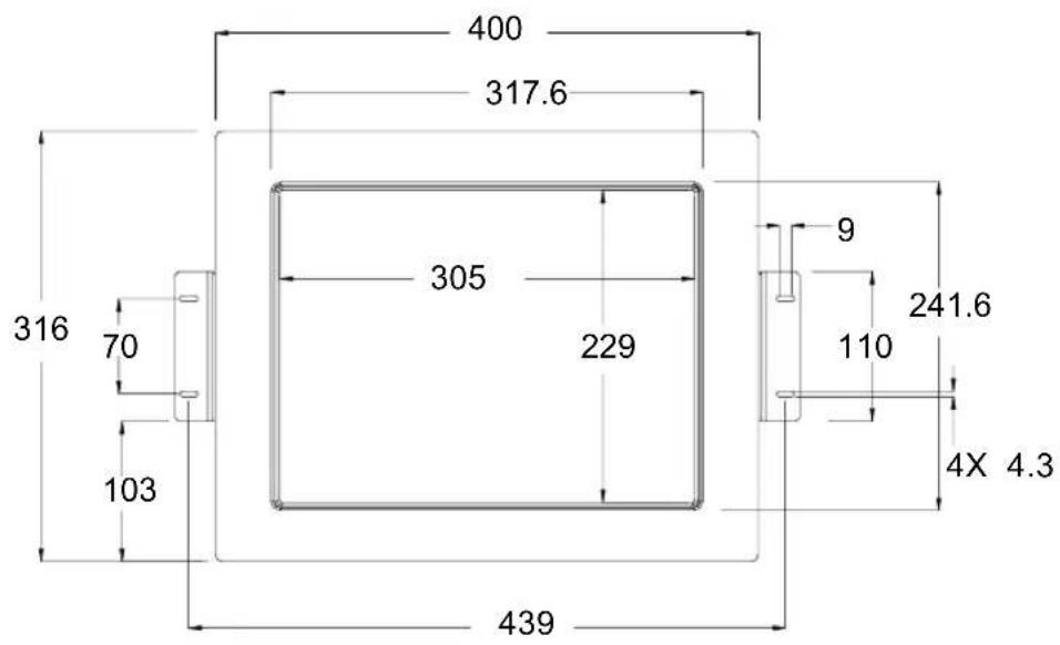 400 317.6 305 229 9 241.6 110 4X 4.3 316 70 103 439