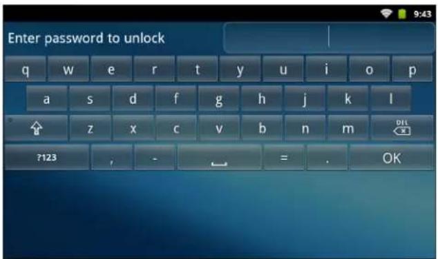 Enter password to unlock q w e r t y u i o p a s d f g h j k l z x c v b n m ?123 , - = . OK