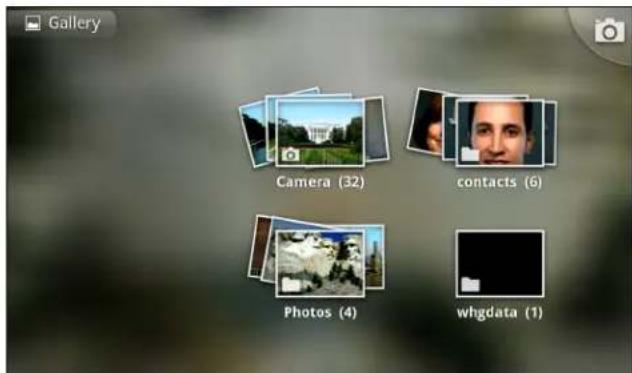 Gallery Camera (32) contacts (6) Photos (4) whgdata (1)