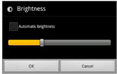 Brightness Automatic brightness OK Cancel