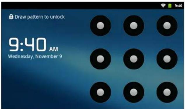 Draw pattern to unlock 9:40 AM Wednesday, November 9