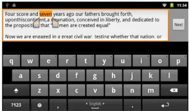 Four score and seven years ago our fathers brought forth, upon this continent, a woman, conception, conceived in liberty, and dedicated to the proposition that "men are created equal" Now we are engaged in a great civil war. testing whether that nation. or
