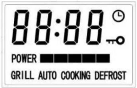 8:00:88 POWER ■■■■■■■■■■■■ GRILL AUTO COOKING DEFROST