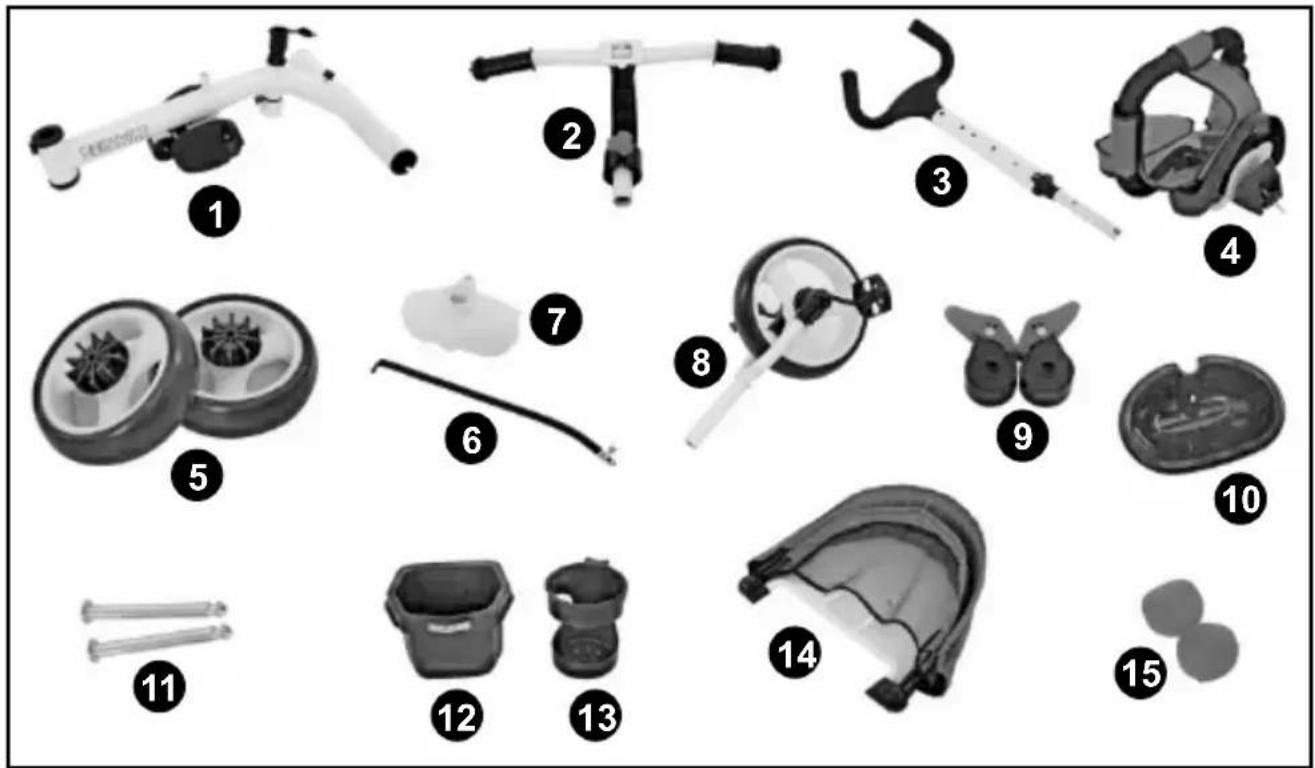 List of 15 types of swimming gear and equipment, numbered 1 to 15, including swimmer, diving gear, and gear kit.