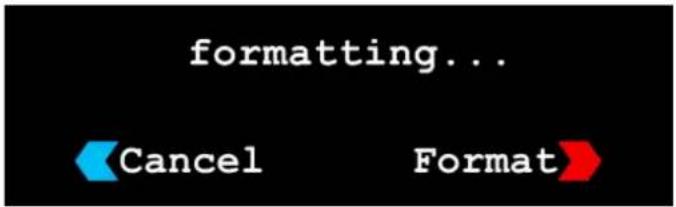 formatting... ◀Cancel Format→