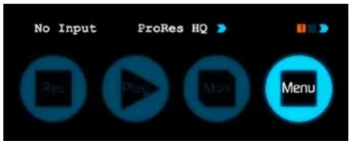 No Input ProRes HQ Menu