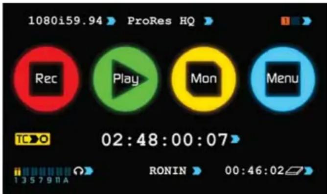 1080i59.94 ProRes HQ Rec Play Mon Menu 02:48:00:07 RONIN 00:46:02 135791A