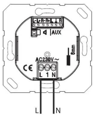 L N AC230V~ 6mm L 1 N CE