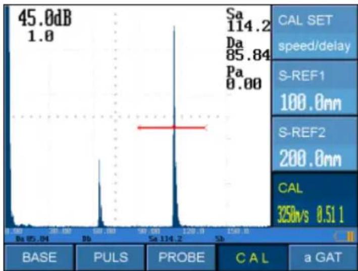 PCE Instruments USC 20 - Abb. 9 Ausrichtung von Gate A auf das R50 Echo - 1