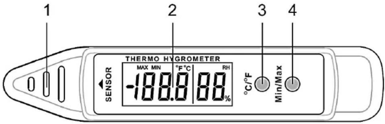 PCE Instruments PTH 10 - Gerätebeschreibung - 1