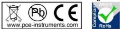 Pb CE www.pce-instruments.com Compliant WEEE RoHs