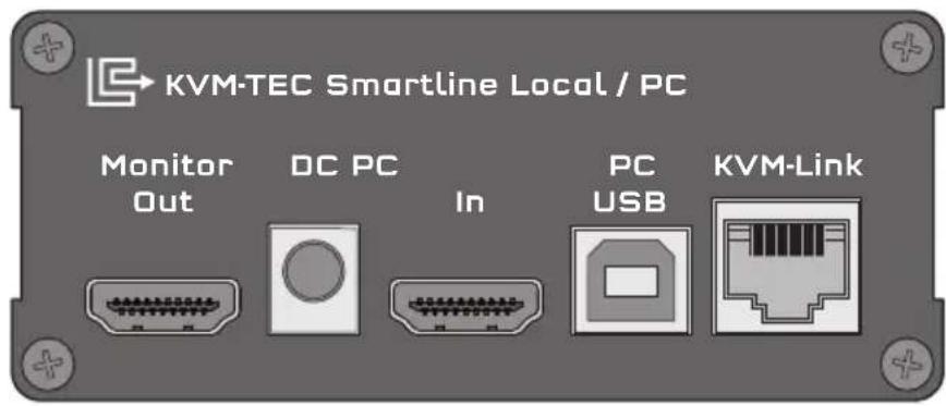 KVM-TEC Smartline Local / PC Monitor Out DC PC In PC USB KVM-Link