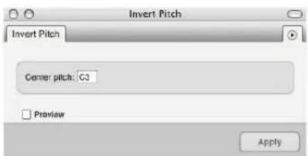 Invert Pitch Invert Pitch Center pitch: G3 Preview Apply