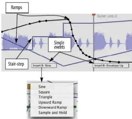 MOTU Digital Performer 10 - The three types of plug-in automation data - 1