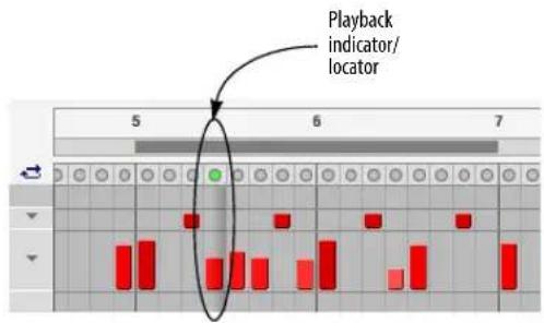 Playback indicator/ locator 5 6 7