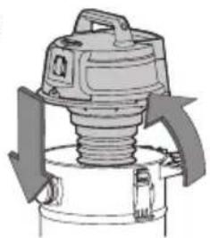 Mechanical component diagram showing a piston-like assembly with directional arrows indicating motion (no text or symbols)