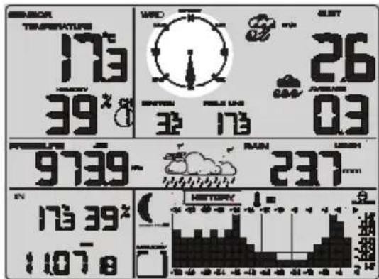 SENSOR TEMPERATURE 173 39° WIND 26 03 9739- 237 173 39° 1078 HISTORY