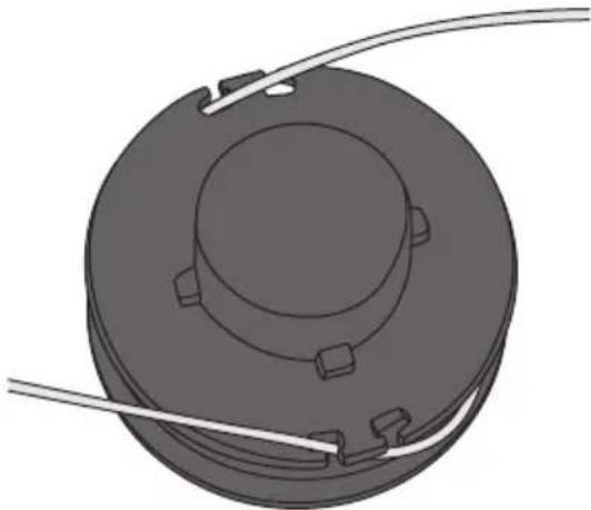 Cotech DCGT102B - Changing the trimmer line - 2