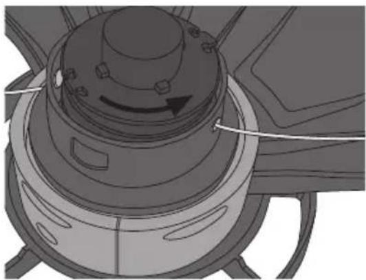 Cotech DCGT102B - Auswechseln des Nylonfadens - 6