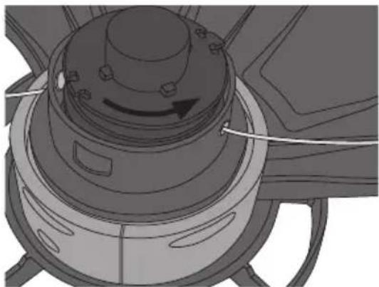 Cotech DCGT102B - Changing the trimmer line - 6
